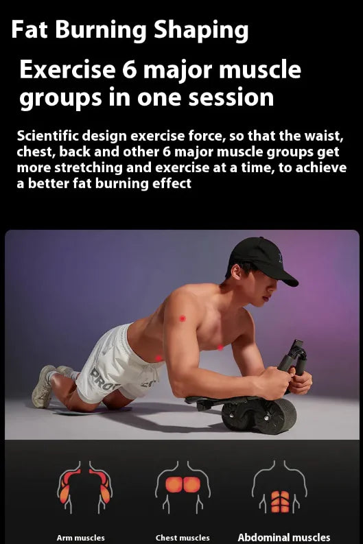 Automatic Rebound Abdominal Wheel Automatisches Rebound-Coretrainer